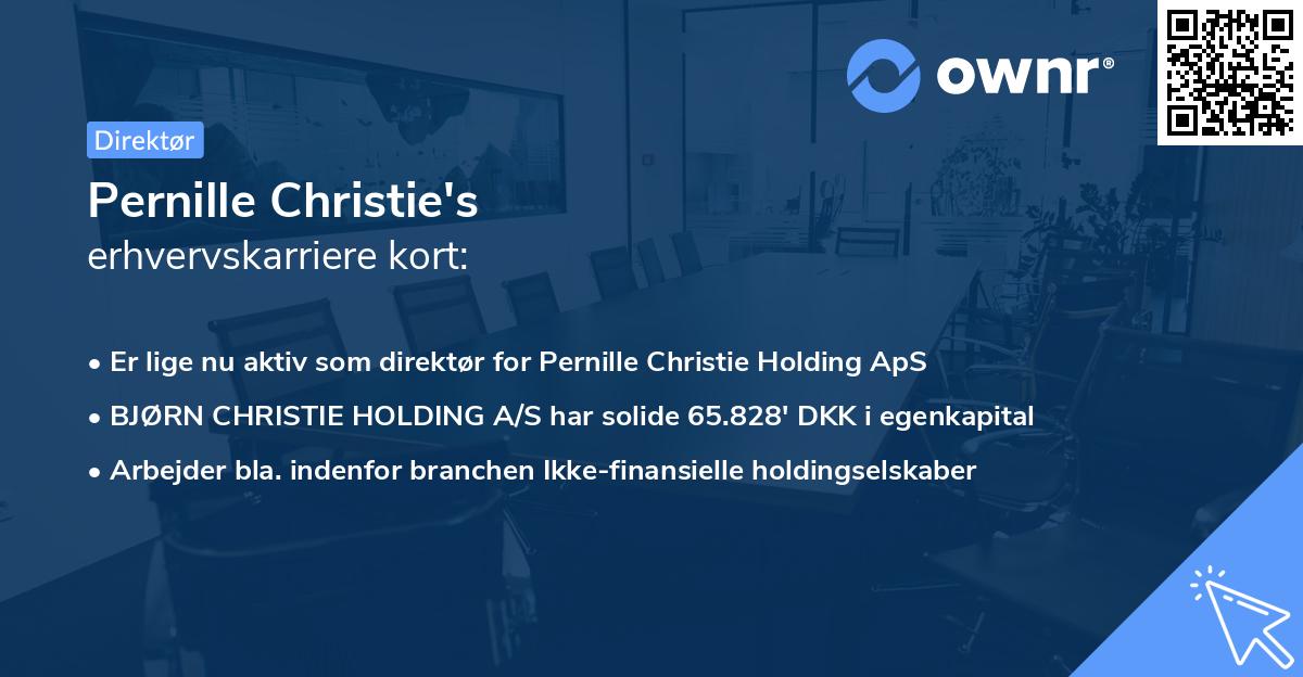 Pernille Christie's erhvervskarriere kort