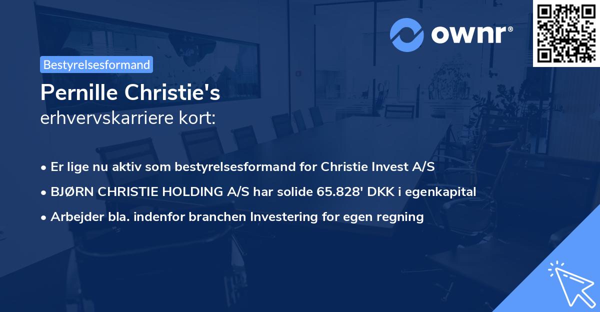 Pernille Christie's erhvervskarriere kort