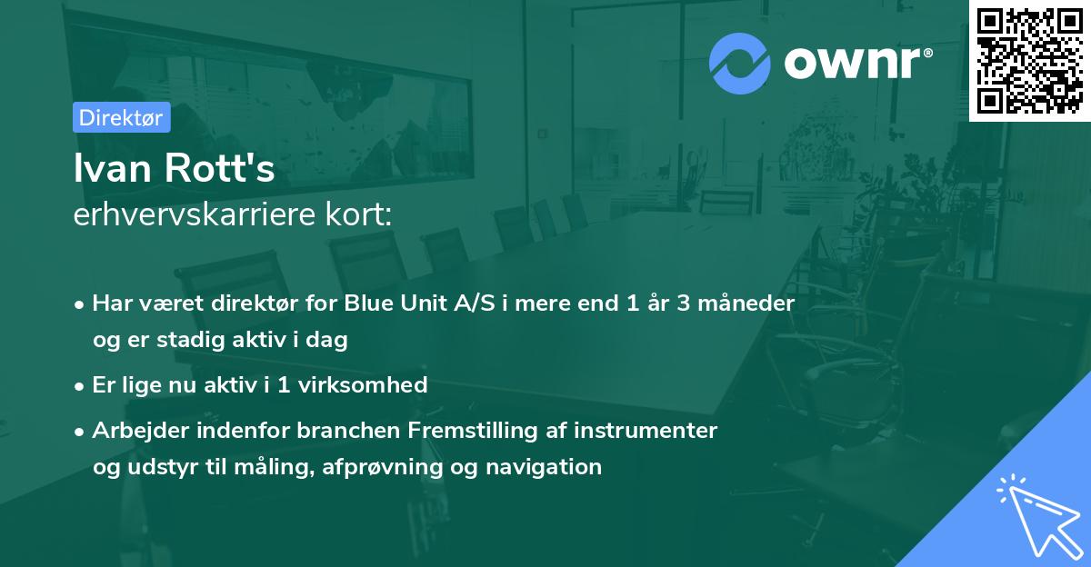 Ivan Rott's erhvervskarriere kort