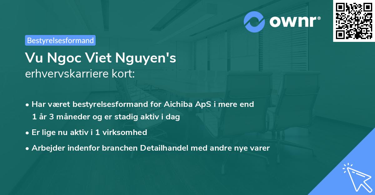Vu Ngoc Viet Nguyen's erhvervskarriere kort