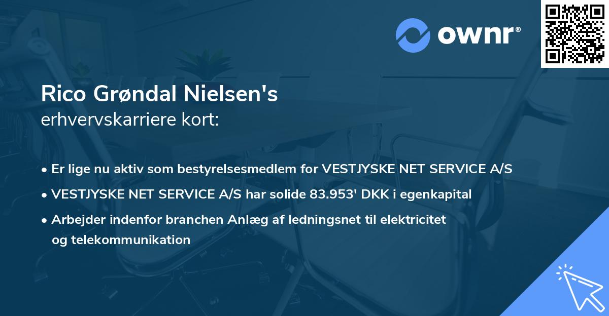 Rico Grøndal Nielsen's erhvervskarriere kort