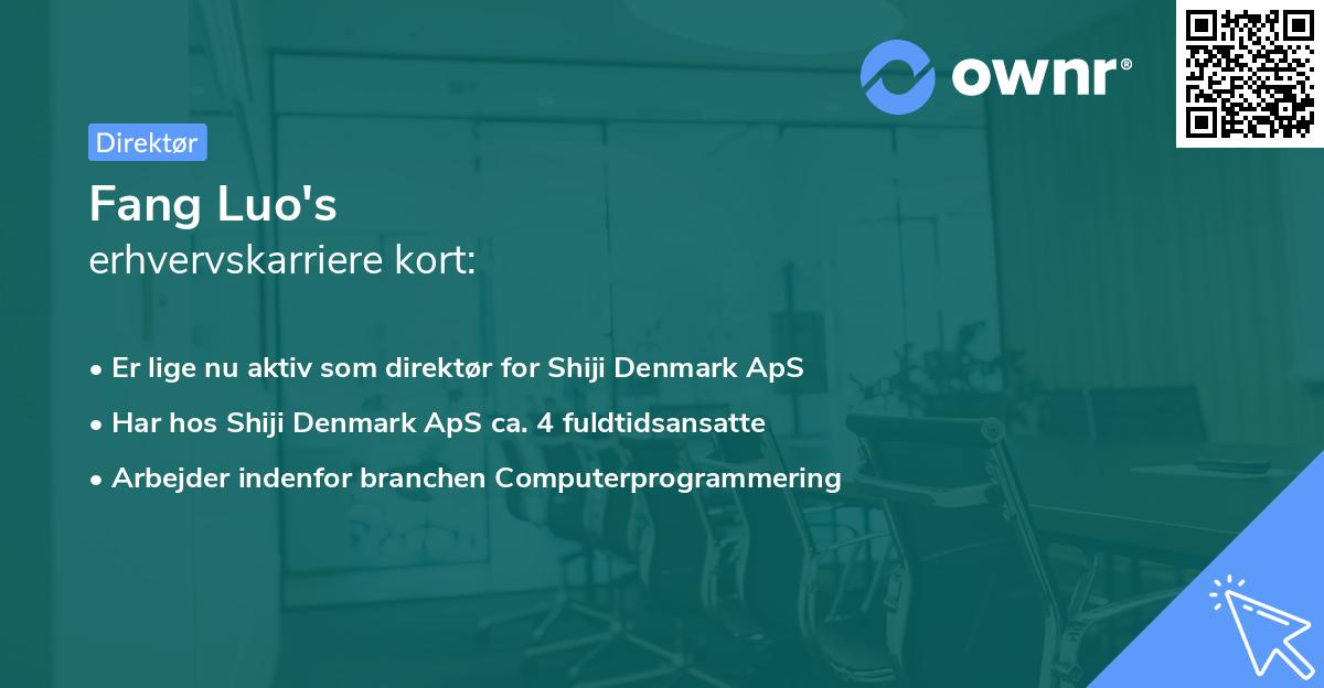 Fang Luo's erhvervskarriere kort