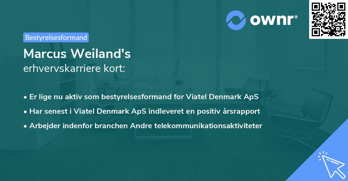 Marcus Weiland's erhvervskarriere kort