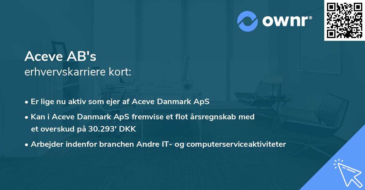 Aceve AB's erhvervskarriere kort