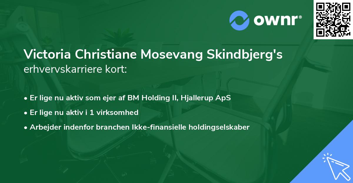 Victoria Christiane Mosevang Skindbjerg's erhvervskarriere kort
