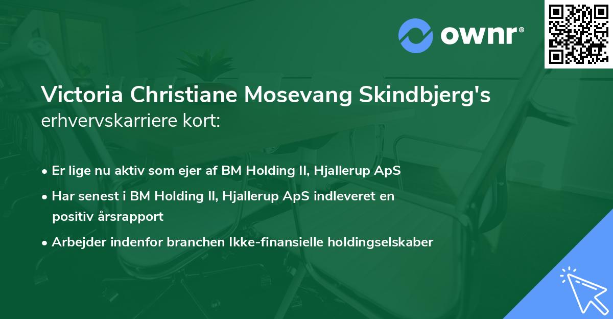 Victoria Christiane Mosevang Skindbjerg's erhvervskarriere kort