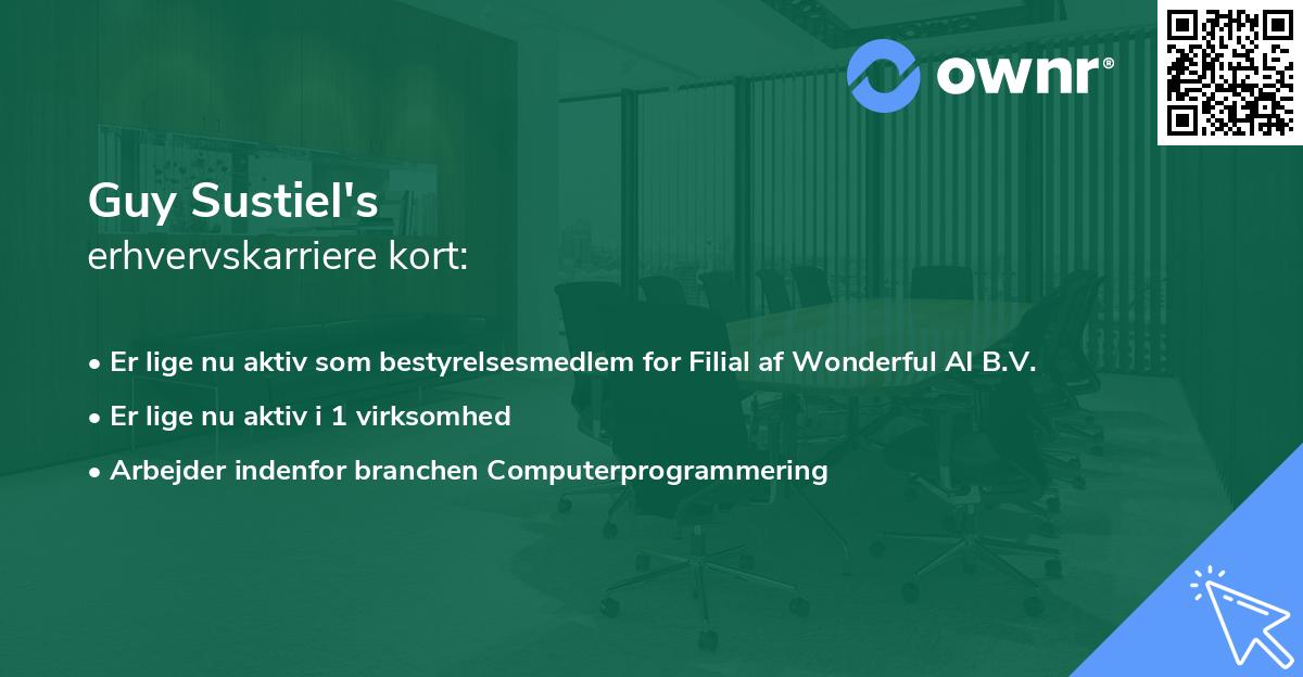 Guy Sustiel's erhvervskarriere kort