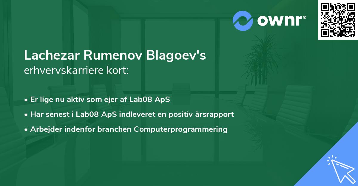 Lachezar Rumenov Blagoev's erhvervskarriere kort