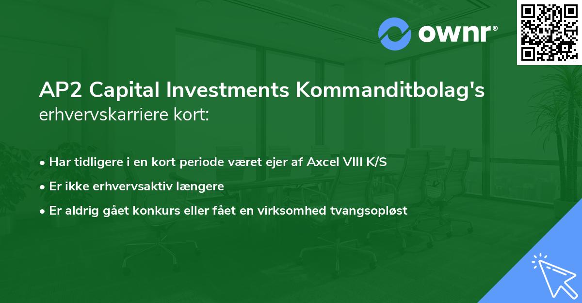 AP2 Capital Investments Kommanditbolag's erhvervskarriere kort