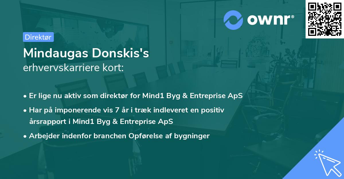 Mindaugas Donskis's erhvervskarriere kort