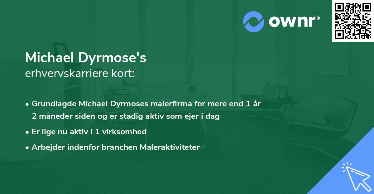 Michael Dyrmose's erhvervskarriere kort