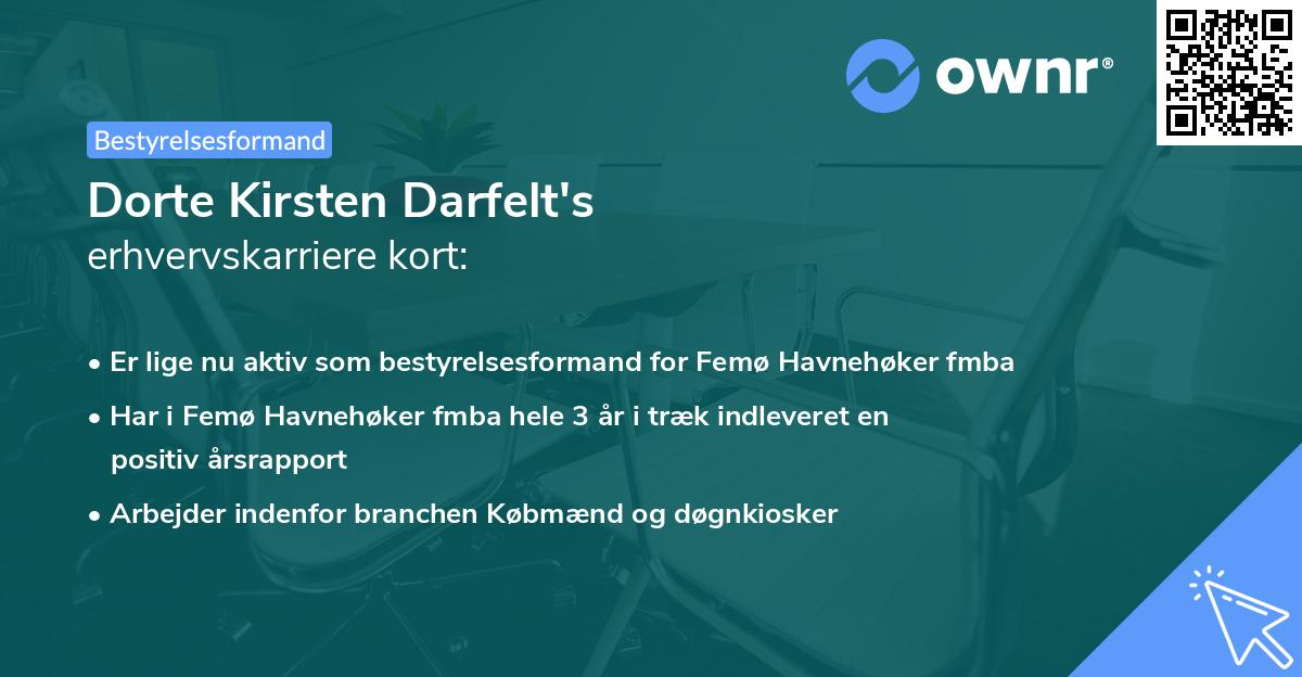 Dorte Kirsten Darfelt's erhvervskarriere kort