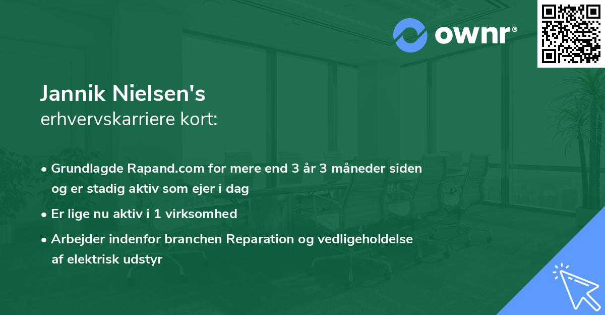 Jannik Nielsen's erhvervskarriere kort