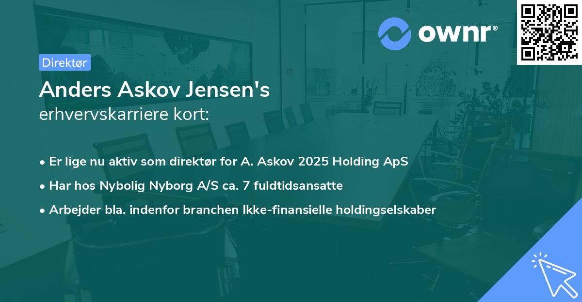 Anders Askov Jensen's erhvervskarriere kort