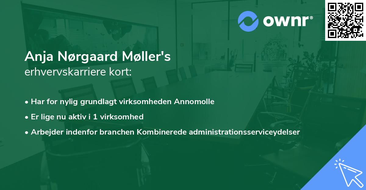Anja Nørgaard Møller's erhvervskarriere kort