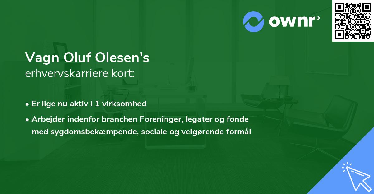 Vagn Oluf Olesen's erhvervskarriere kort