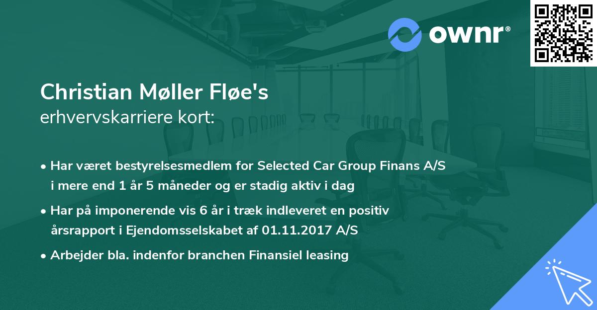 Christian Møller Fløe's erhvervskarriere kort