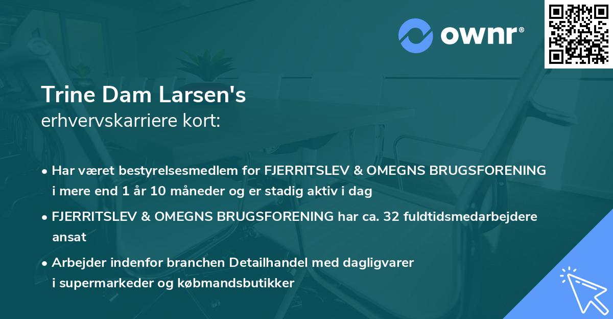 Trine Dam Larsen's erhvervskarriere kort