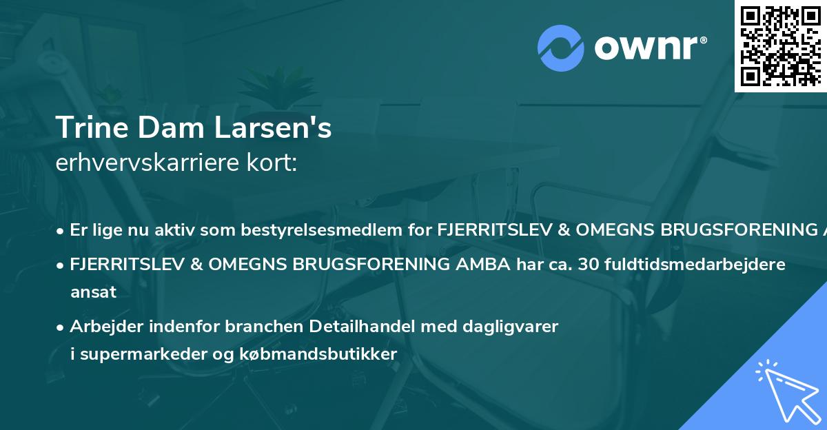 Trine Dam Larsen's erhvervskarriere kort