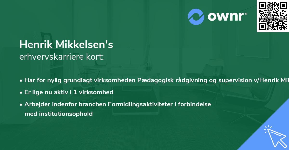 Henrik Mikkelsen's erhvervskarriere kort