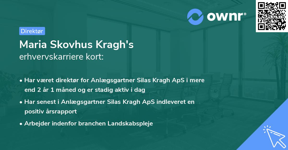 Maria Skovhus Kragh's erhvervskarriere kort