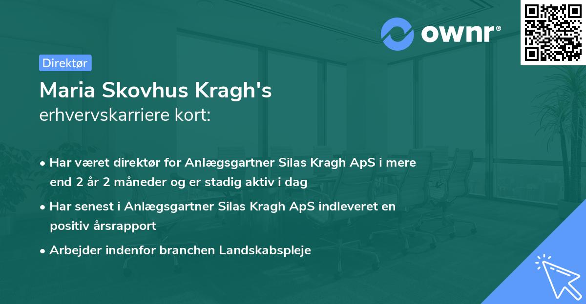 Maria Skovhus Kragh's erhvervskarriere kort