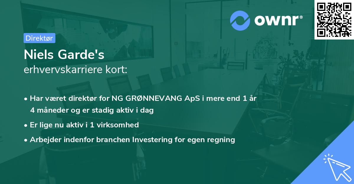 Niels Garde's erhvervskarriere kort
