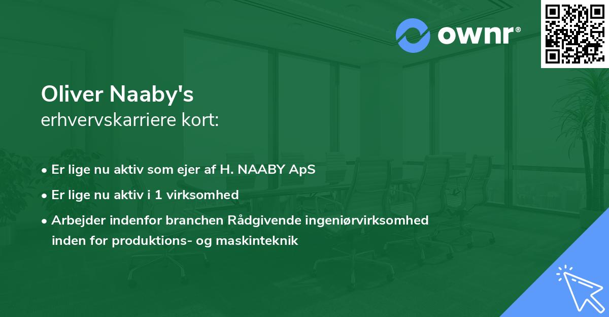 Oliver Naaby's erhvervskarriere kort