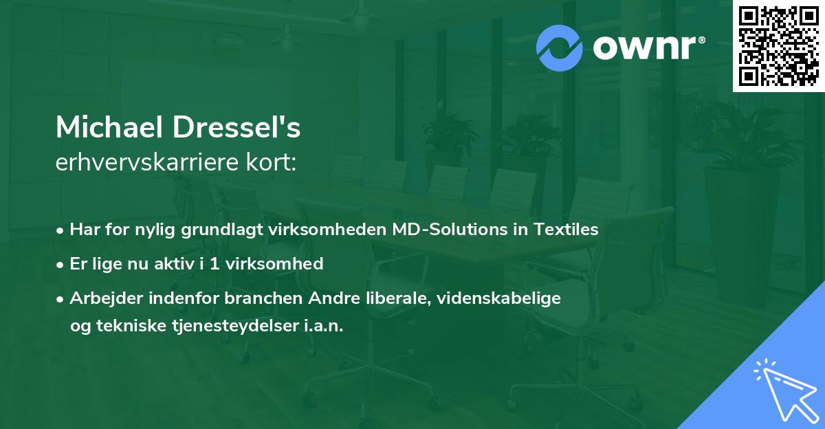 Michael Dressel's erhvervskarriere kort