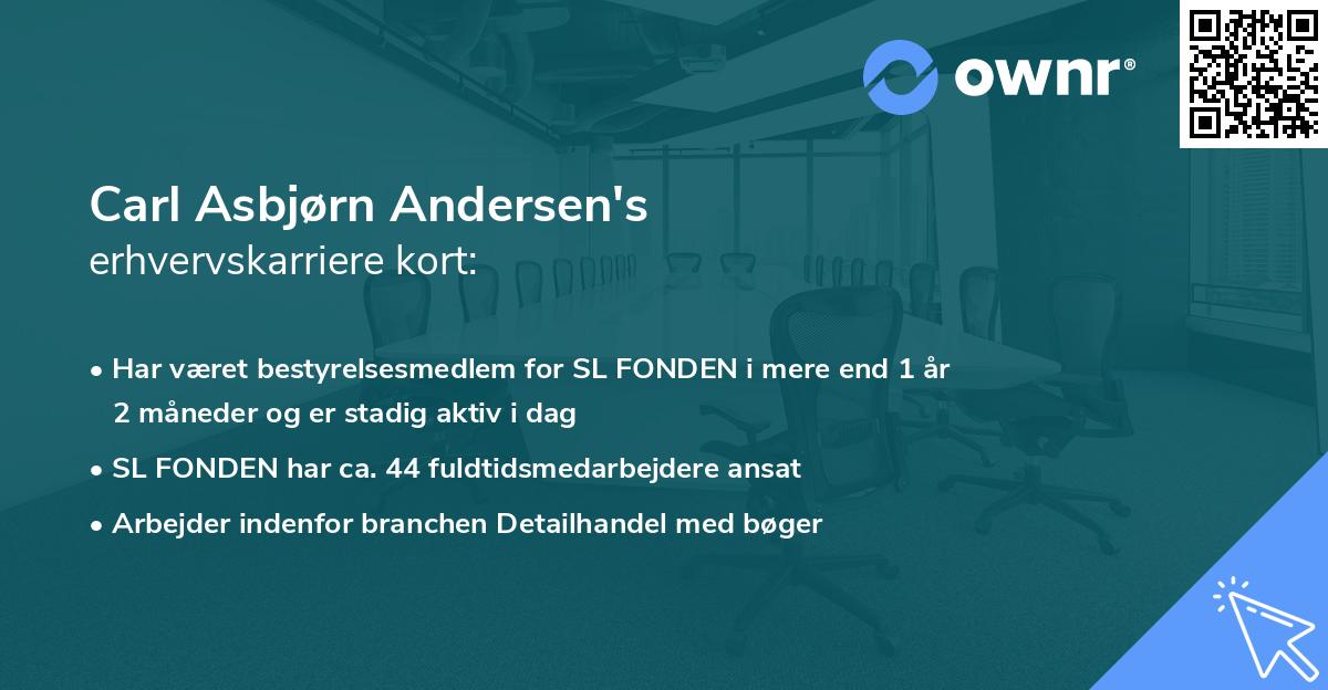 Carl Asbjørn Andersen's erhvervskarriere kort