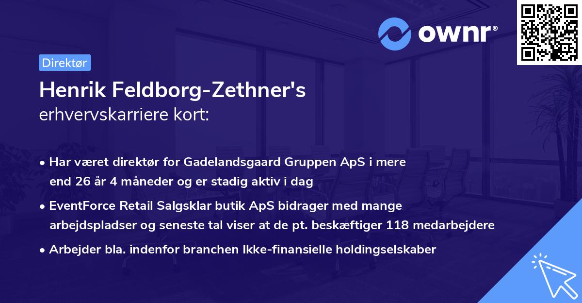Henrik Feldborg-Zethner's erhvervskarriere kort