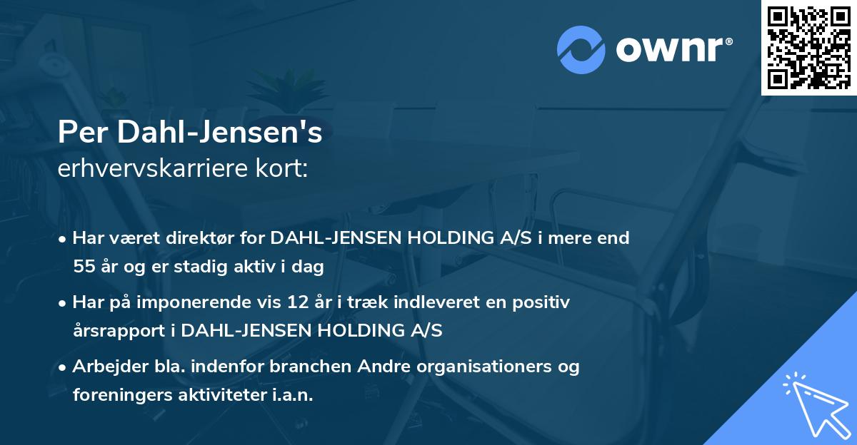 Per Dahl-Jensen's erhvervskarriere kort