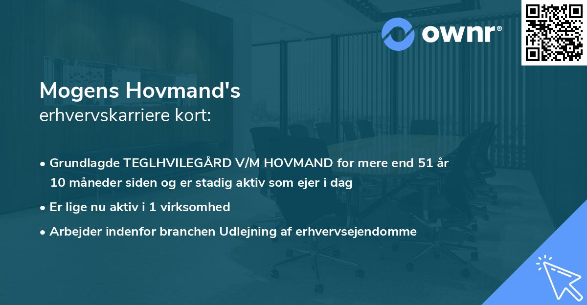 Mogens Hovmand's erhvervskarriere kort