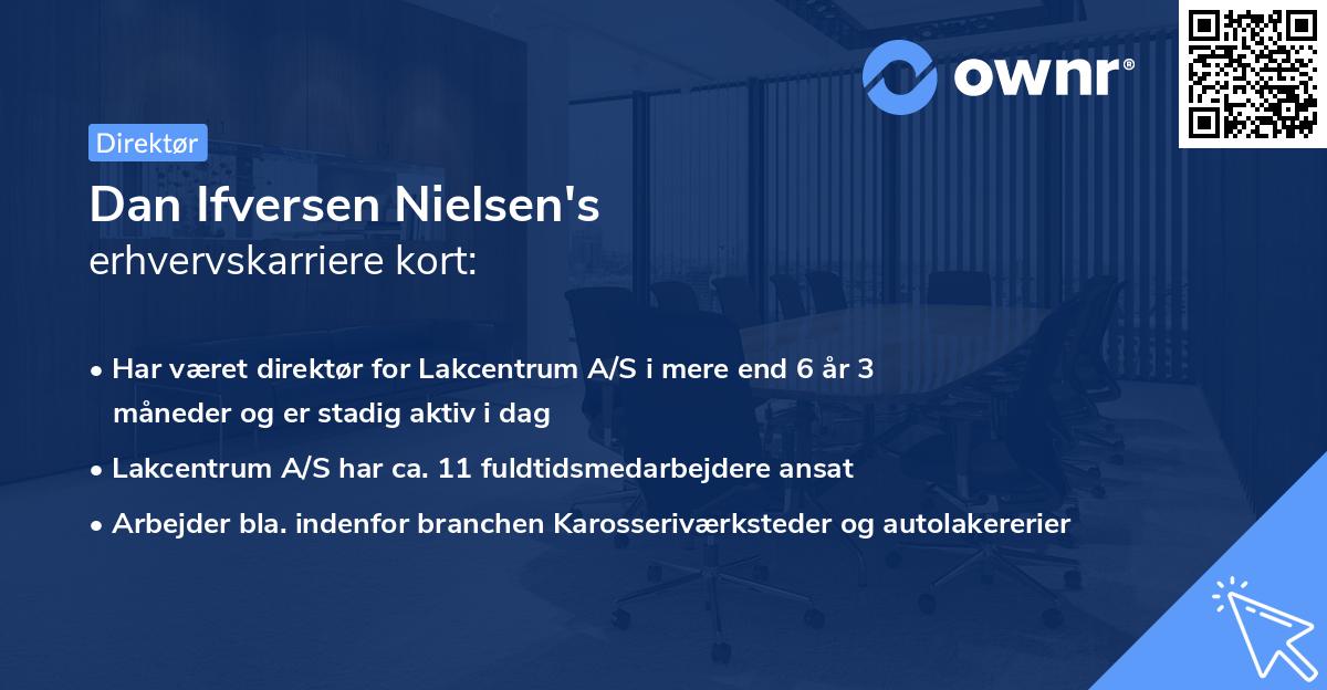 Dan Ifversen Nielsen's erhvervskarriere kort