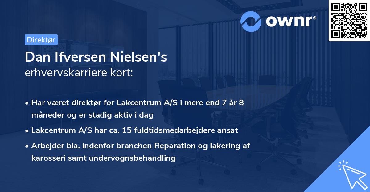 Dan Ifversen Nielsen's erhvervskarriere kort