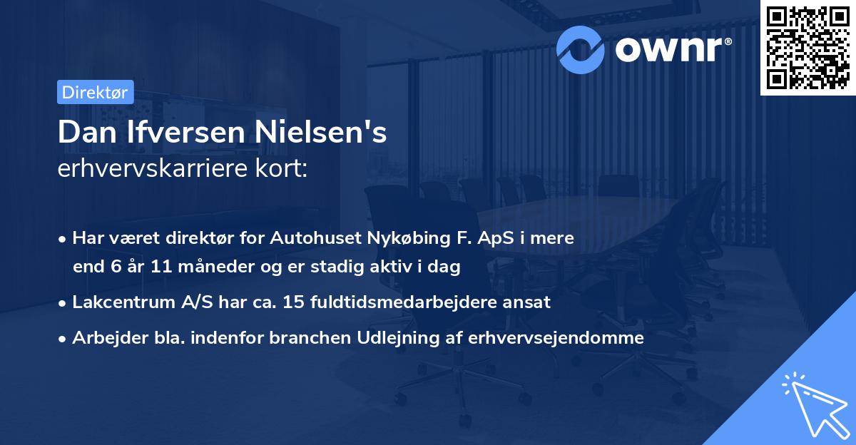 Dan Ifversen Nielsen's erhvervskarriere kort