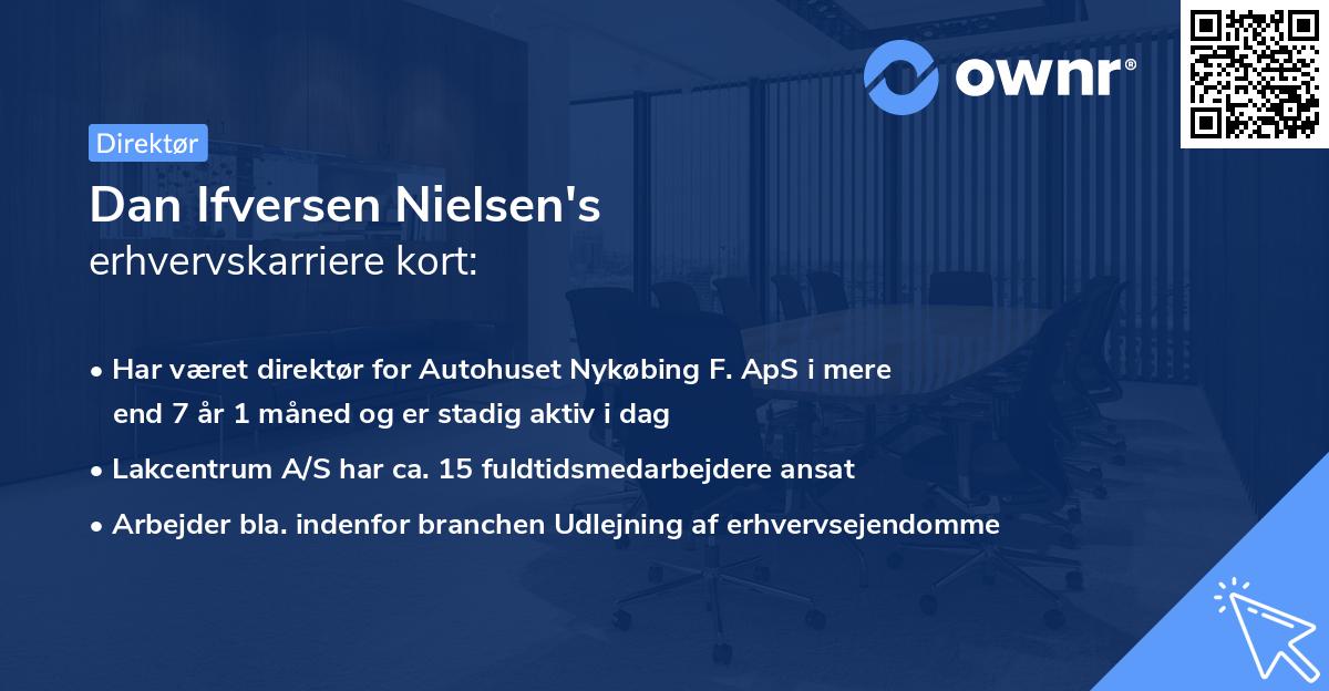 Dan Ifversen Nielsen's erhvervskarriere kort