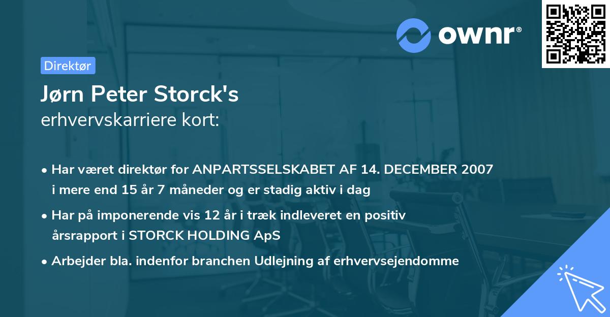 Jørn Peter Storck's erhvervskarriere kort