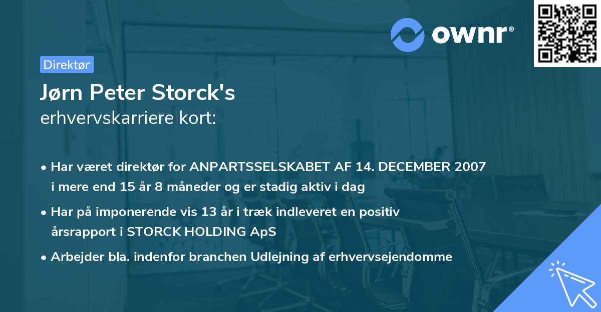 Jørn Peter Storck's erhvervskarriere kort
