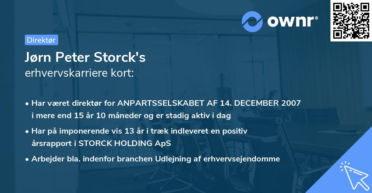 Jørn Peter Storck's erhvervskarriere kort