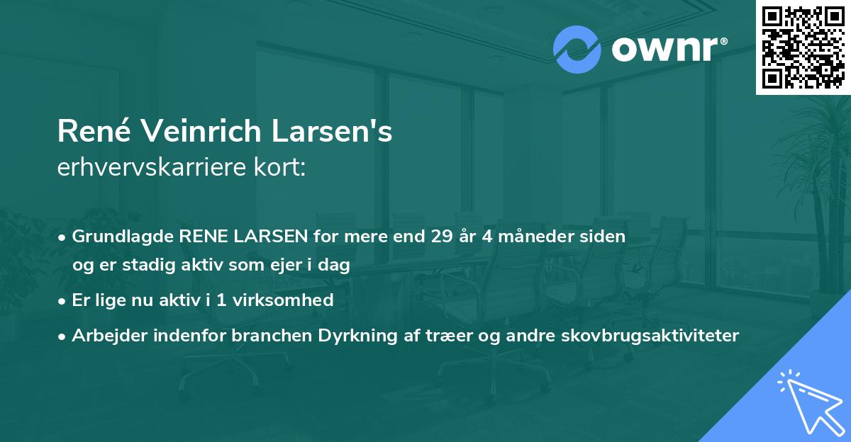 René Veinrich Larsen's erhvervskarriere kort