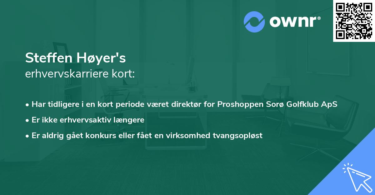 Steffen Høyer's erhvervskarriere kort