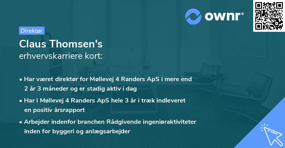Claus Thomsen's erhvervskarriere kort