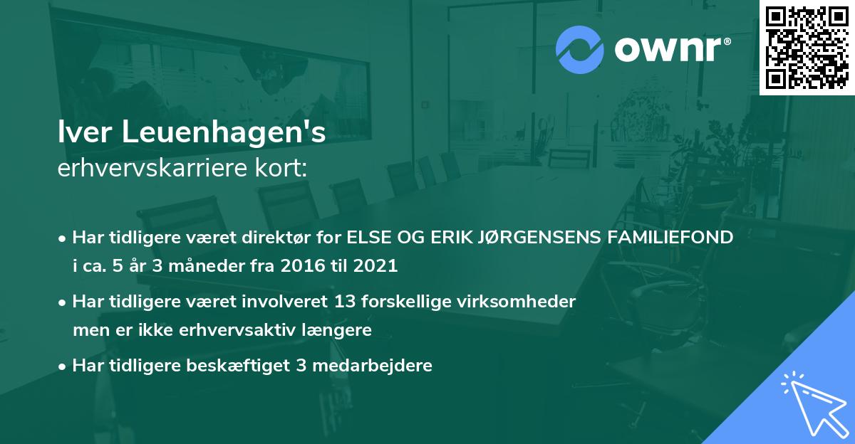 Iver Leuenhagen's erhvervskarriere kort