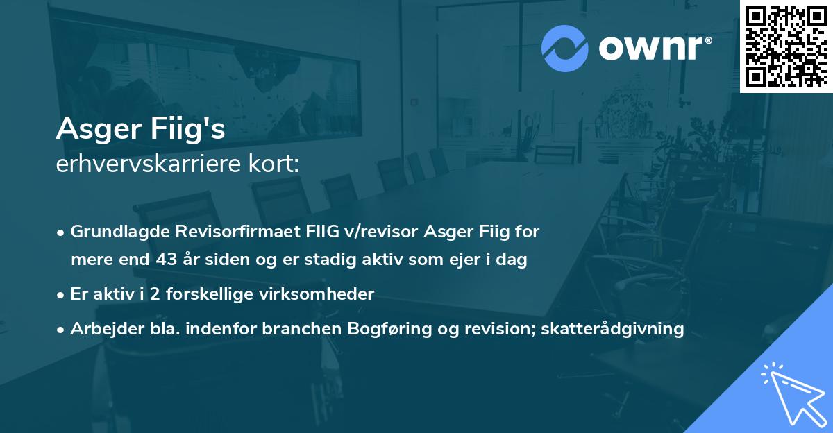 Asger Fiig's erhvervskarriere kort
