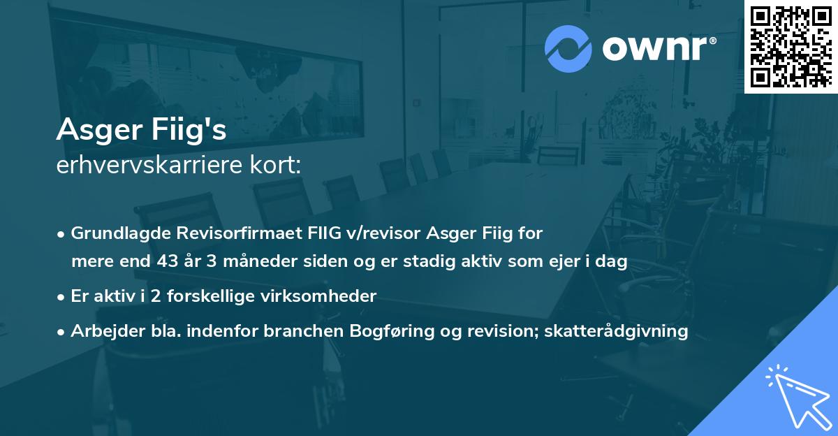 Asger Fiig's erhvervskarriere kort