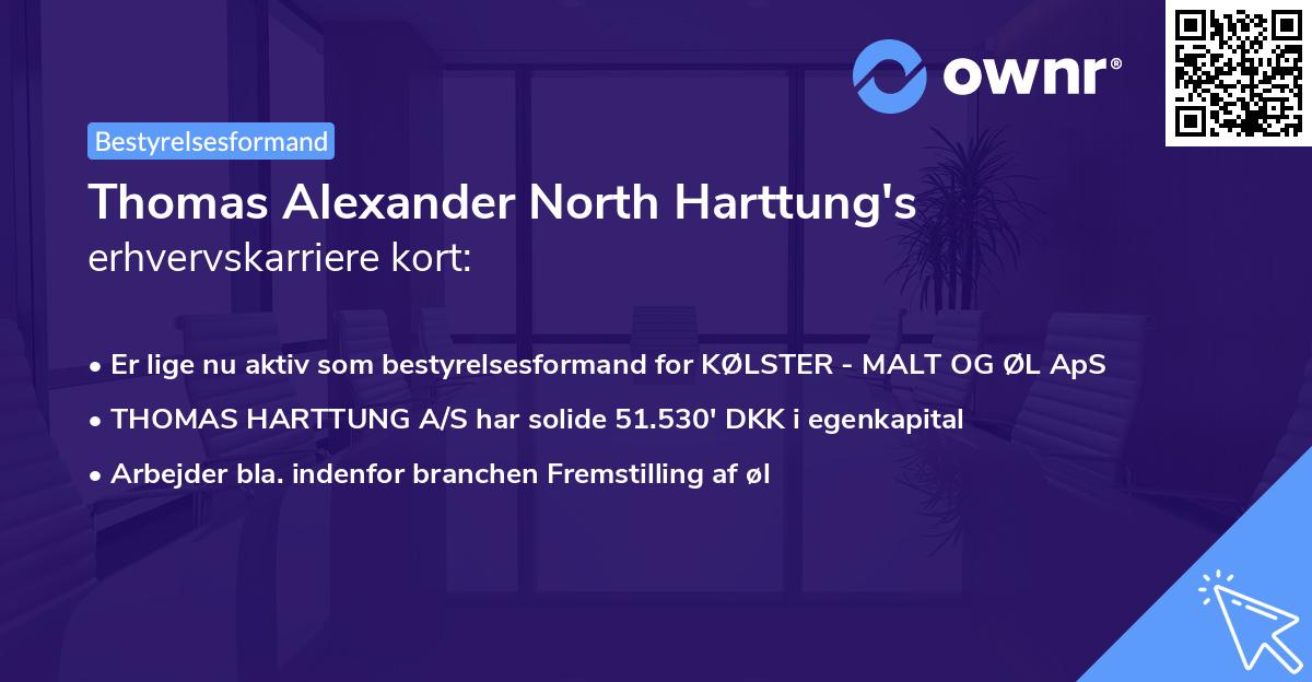 Thomas Alexander North Harttung's erhvervskarriere kort