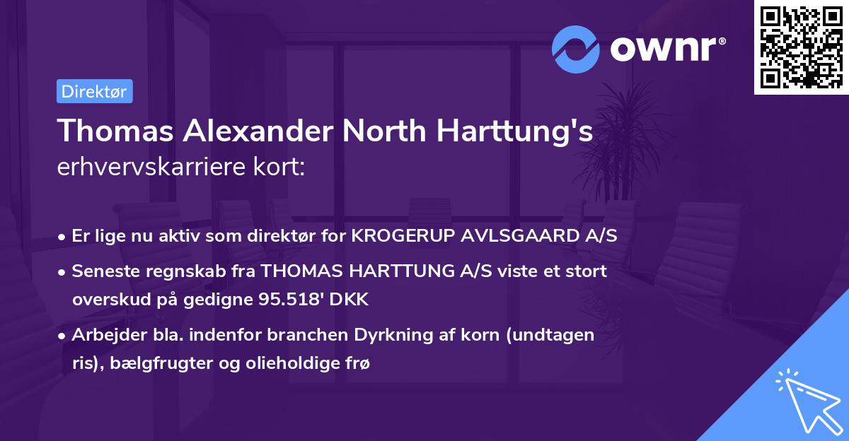 Thomas Alexander North Harttung's erhvervskarriere kort