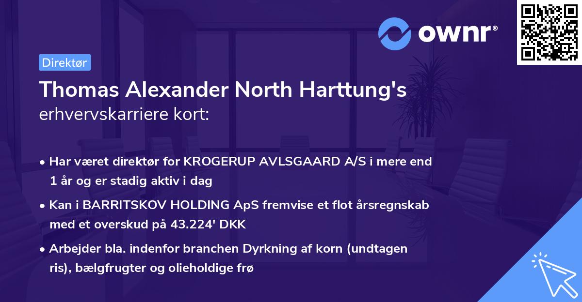 Thomas Alexander North Harttung's erhvervskarriere kort