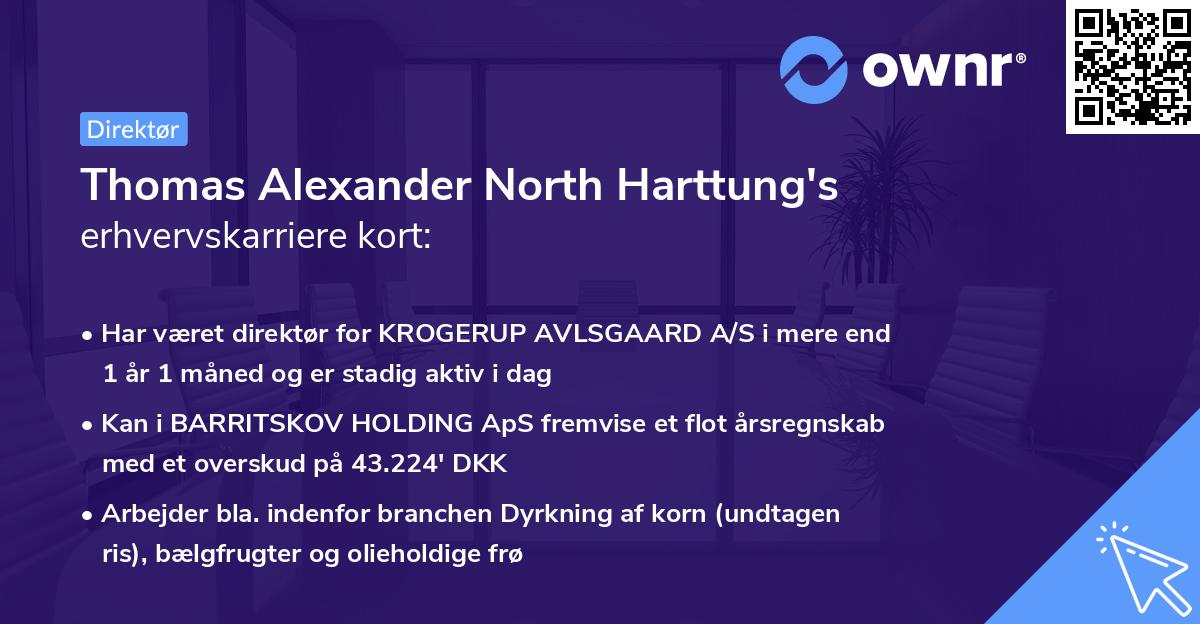 Thomas Alexander North Harttung's erhvervskarriere kort